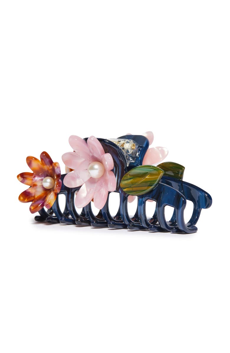 Lele Sadoughi Petunia Claw Clip, Main, color, Sunset Fields 999