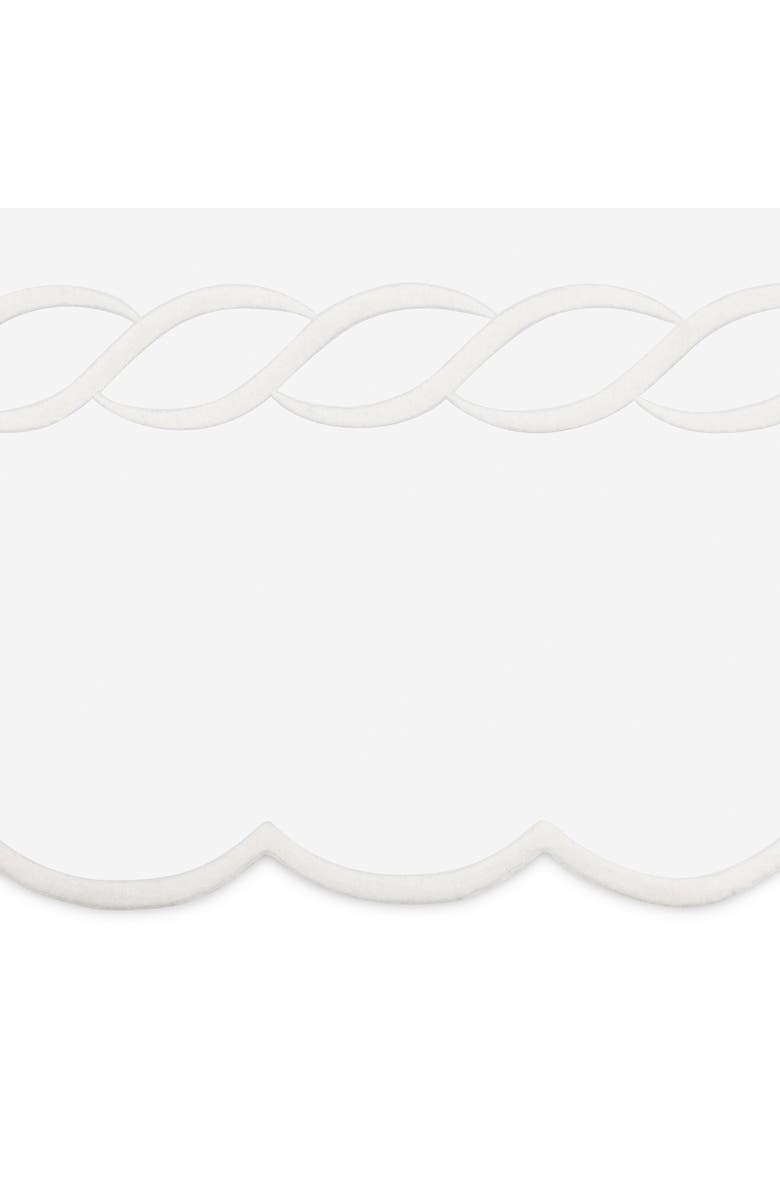 Matouk Classic Chain Scallop Duvet Cover, Alternate, color, White