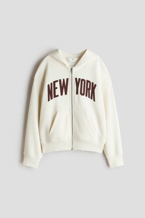 Embroidered Zip-through Hoodie