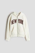 H&M Embroidered Zip-through Hoodie