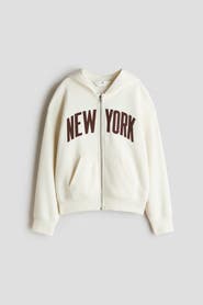 H&M Embroidered Zip-through Hoodie
