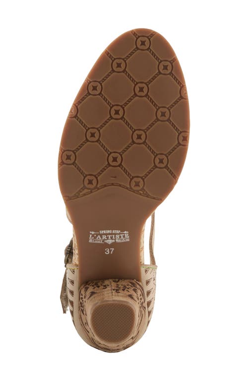 L'artiste By Spring Step Niobella Ankle Strap Pump In Beige