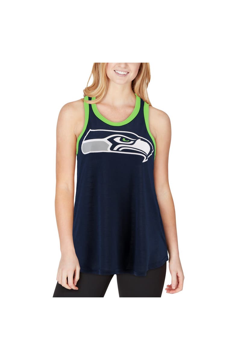 G-III 4HER BY CARL BANKS Women's G-III 4Her by Carl Banks College Navy Seattle Seahawks Tater Tank Top, Alternate, color,