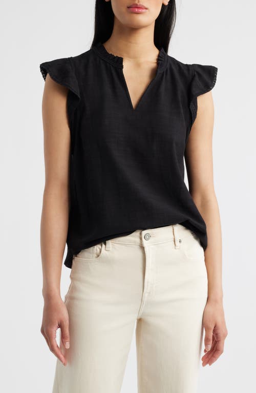 Wit & Wisdom Flutter Sleeve Jersey Top