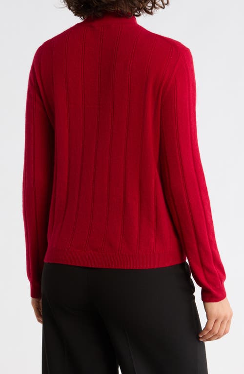 Bruno Magli Wide Rib Wool & Cashmere Sweater In Red