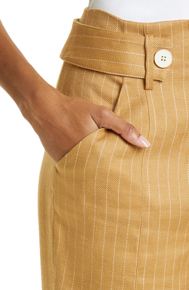 Veronica Beard Sunny High Waist Linen Blend Pants, Alternate, color,