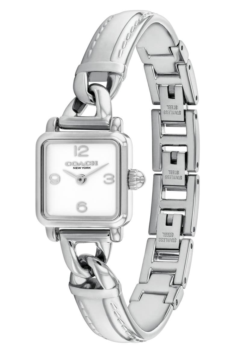 Cass Bracelet Watch, 18mm, Alternate, color, SILVER/ WHITE