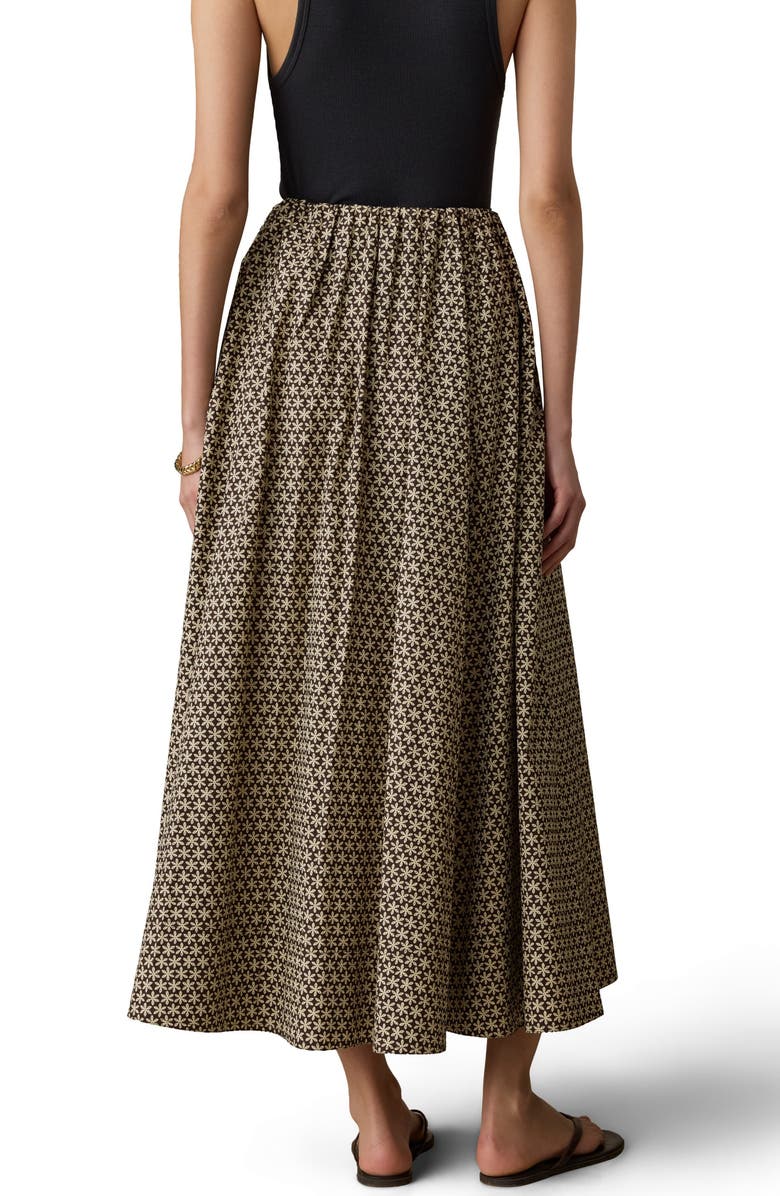 Faherty Nera Coastal Organic Cotton Poplin Midi Skirt, Alternate, color, Bloom Trail Floral