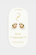 Katie Loxton 'May' Waterproof Gold Birthstone Hoop Earrings