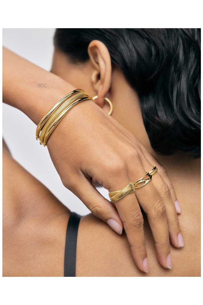 Heirloom Bangle Bracelet, Alternate, color, 18CT GOLD VERMEIL
