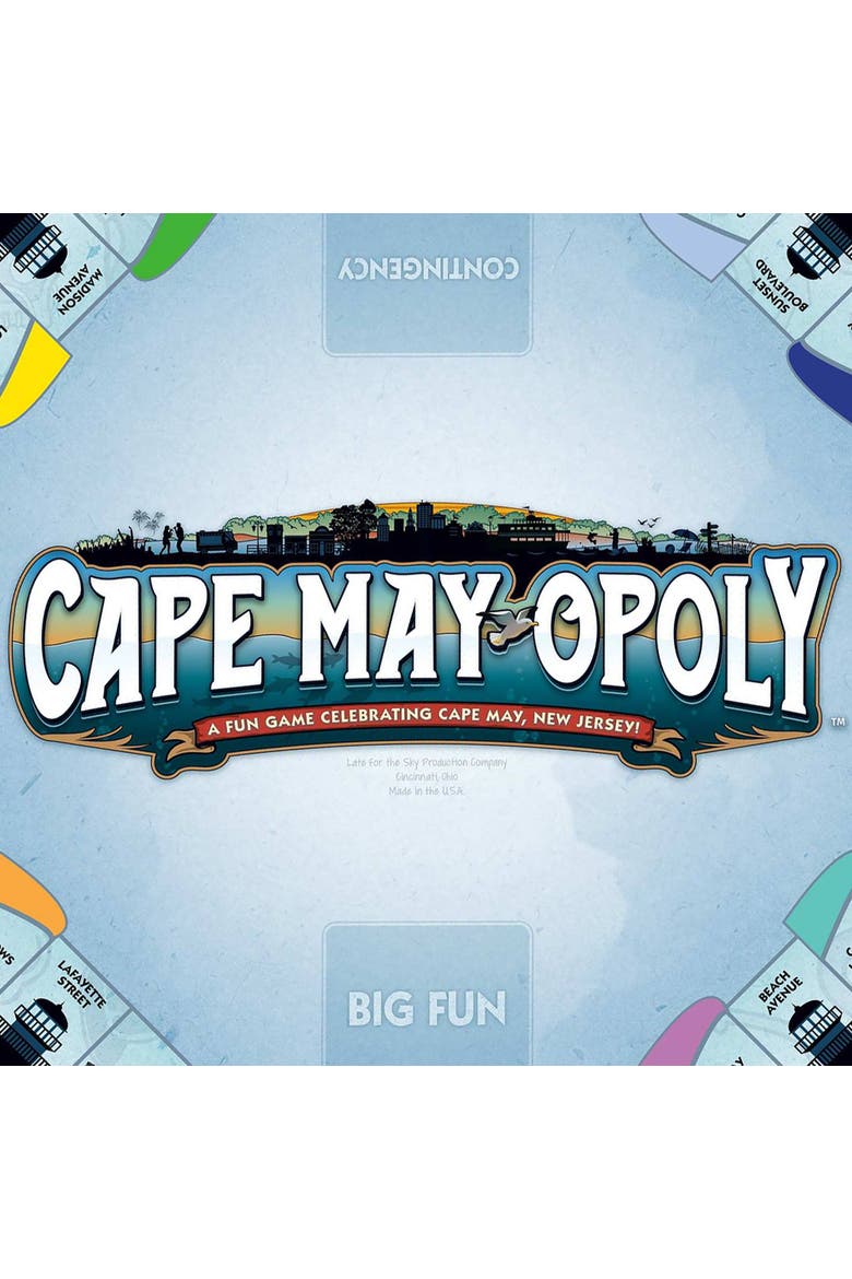 Cape May Opoly Board Game, Alternate, color, Multicolored
