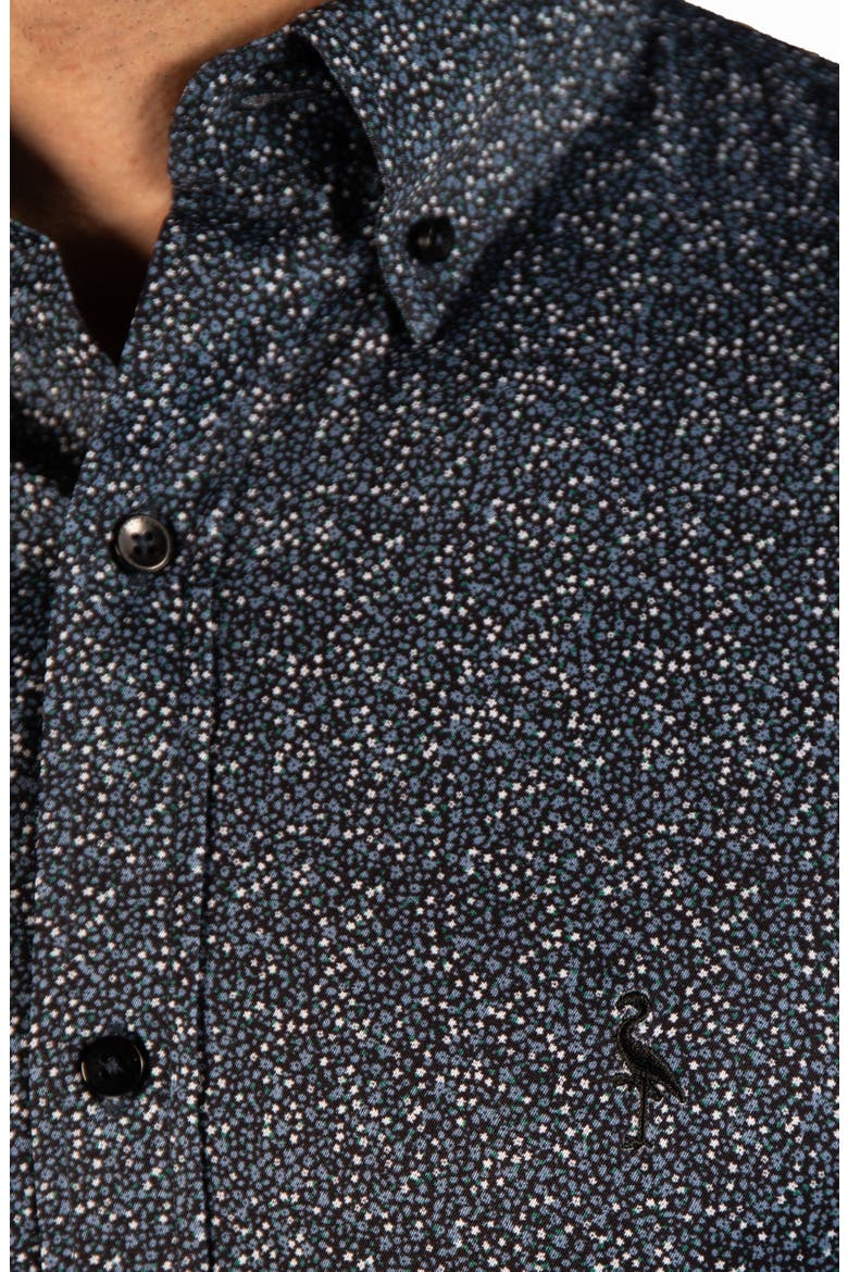 Floral Printed Performance Shirt, Alternate, color, BLUE FLORAL