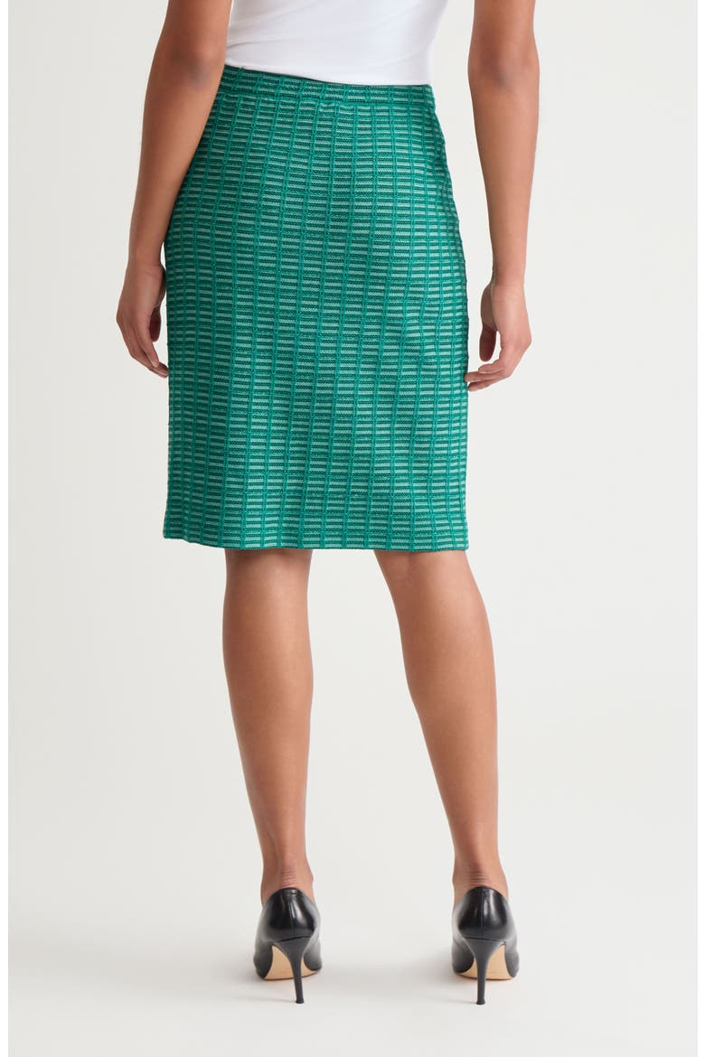 Ottoman Stitch Pencil Skirt, Alternate, color, EVEREST/ BLACK/ IVORY