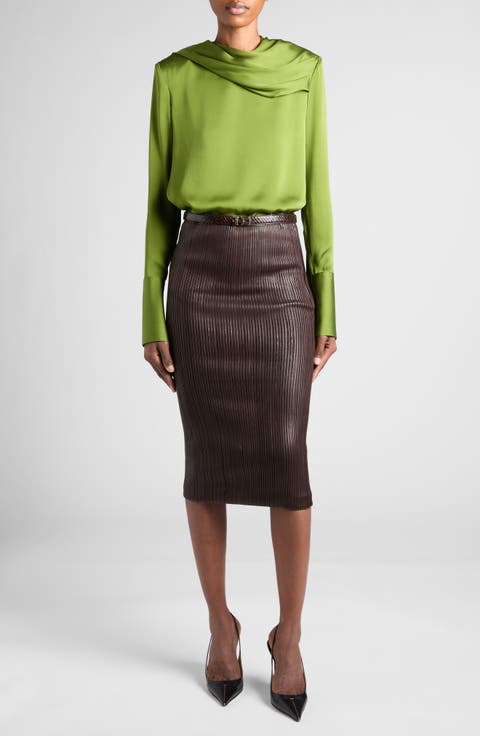 Draped Silk Georgette Top