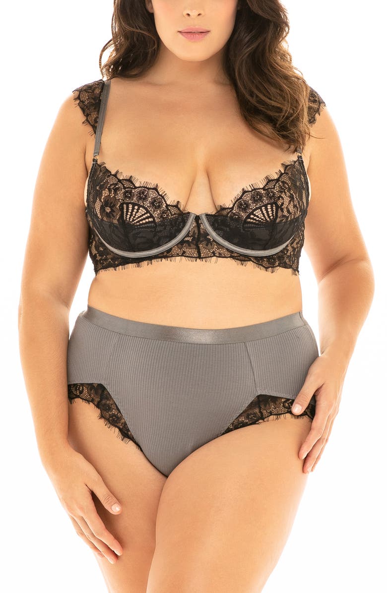 Oh La La Cheri Maria Underwire Bra & High Waist Panties, Alternate, color,