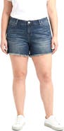 SLINK Jeans Frayed Hem Shorts
