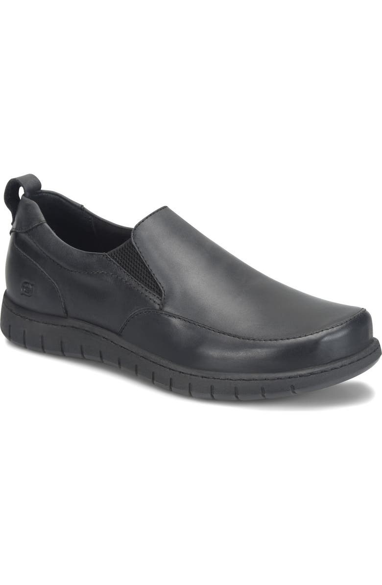 Børn Leeds Slip-On Sneaker, Main, color, Black Full Grain