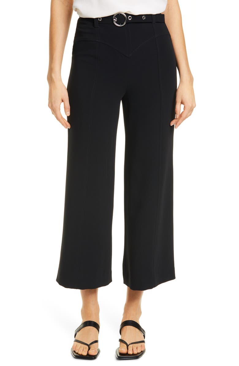 Cinq à Sept Polly Belted Wide Leg Pants, Main, color, 