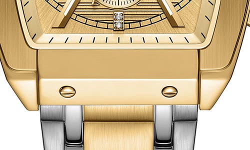 Jbw Men's Echelon Diamond Gold-plated Stainless-steel Watch In 18k Gold/silver