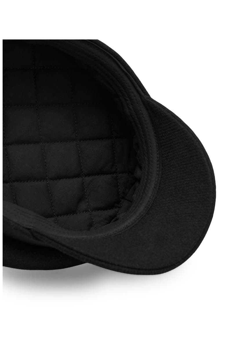 Wool Blend Baker Boy Cap, Alternate, color, BLACK