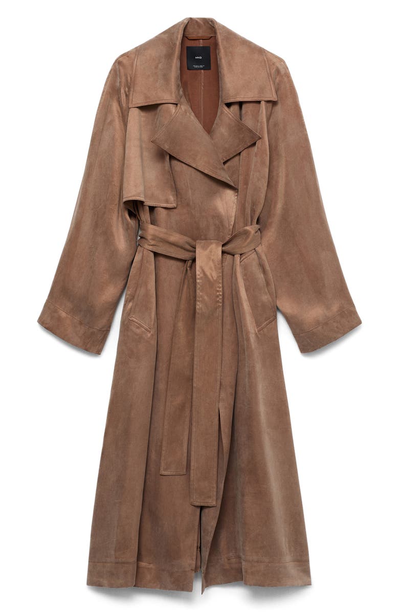 MANGO Belted Trench Coat, Alternate, color, Copper