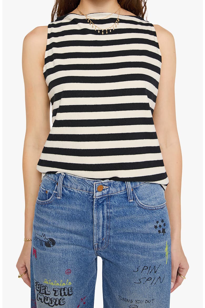 The Even Keel Striped Tank, Main, color, BLACK AND NATURAL STRIPE