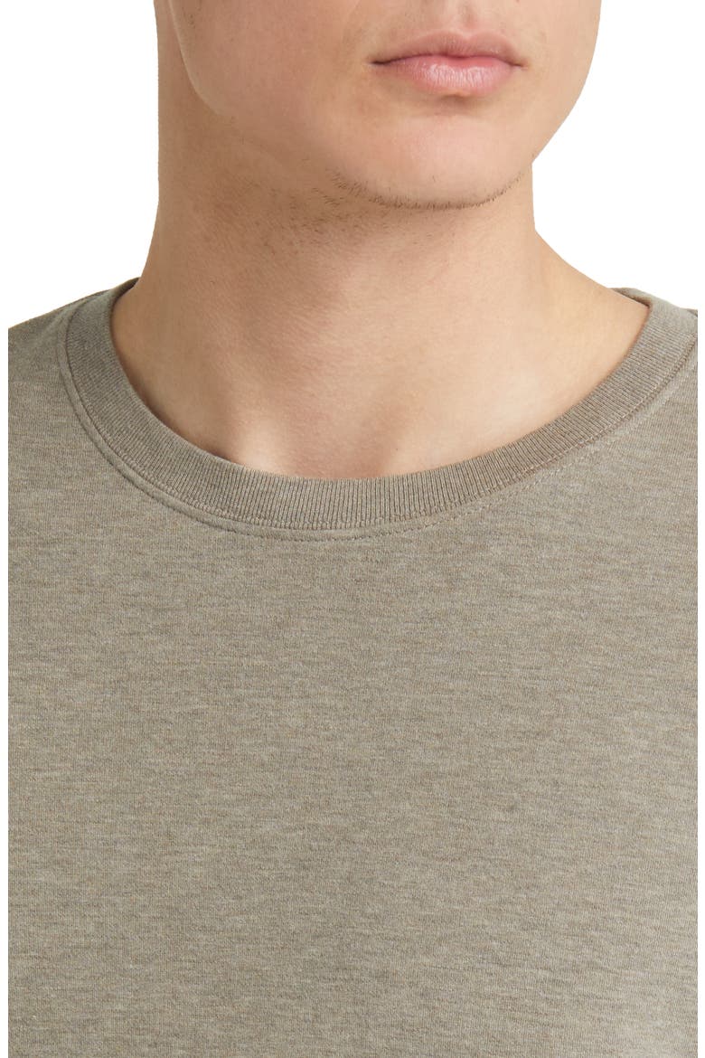 Duo Fold Cotton T-Shirt, Alternate, color, HEATHER DARK BEIGE