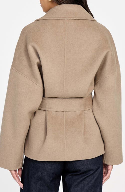 Marciano Ellla Wool Blend Wrap Coat In Brown