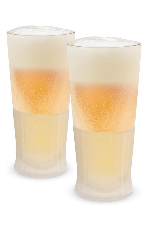 Set of 2 Freeze Beer Pint Glass