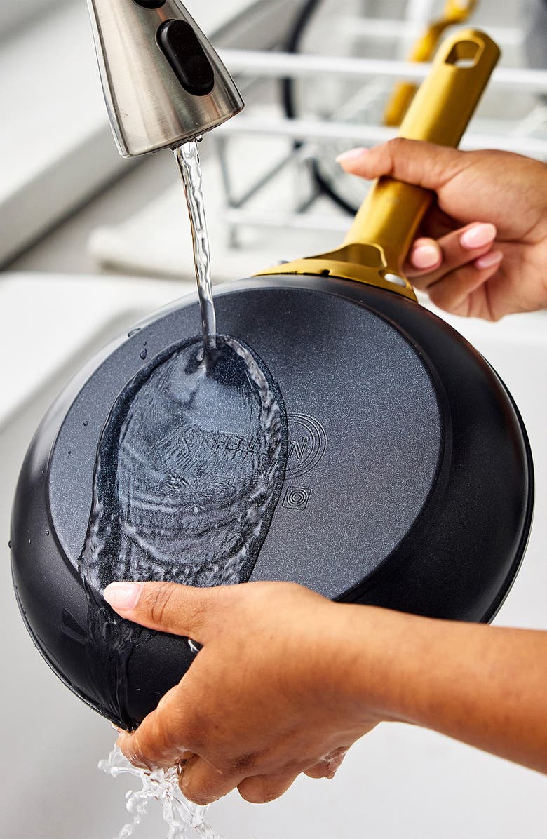 GreenPan Reserve Set of 2 Ceramic Nonstick Frying Pans, Alternate, color, Black