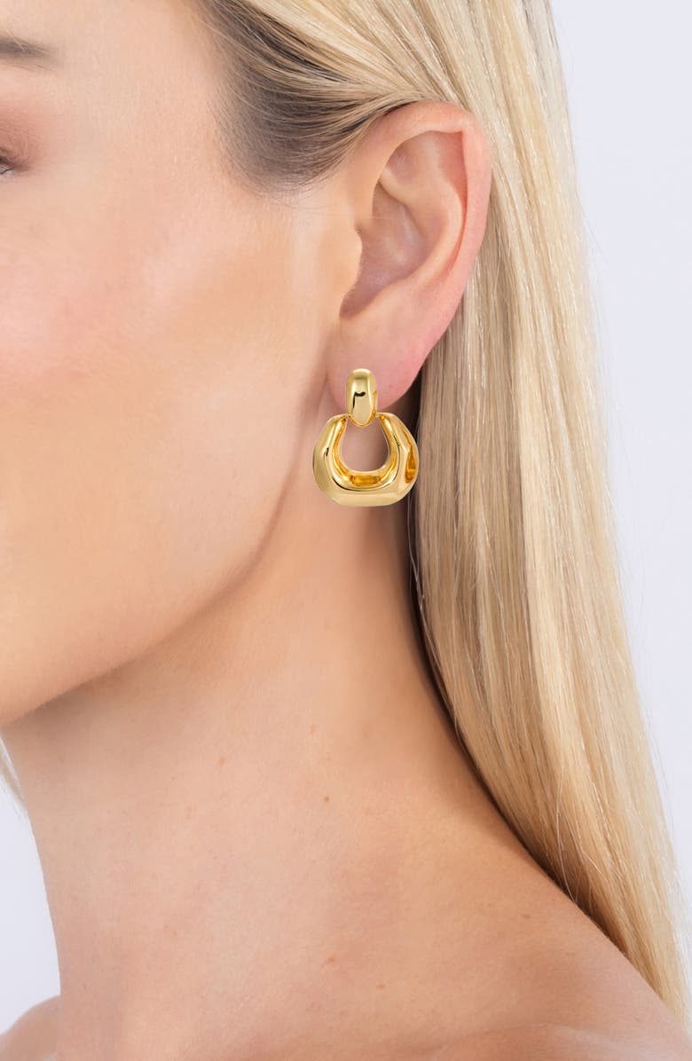 EYE CANDY LOS ANGELES Marwa Drop Knocker Earrings, Alternate, color, Gold