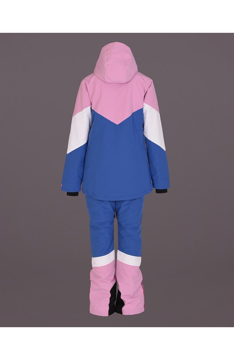 OOSC 1080 Women's Ski & Snowboard Pant - Pastel Pink, White & Blue, Alternate, color, 