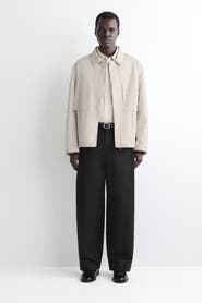 COS Wide-Leg Pleated Cotton Pants