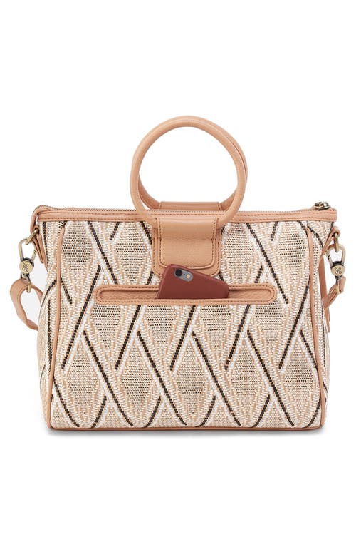 Hobo Medium Sheila Raffia Satchel In Cream Raffia