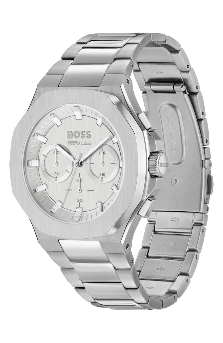 BOSS Tapered Chronograph Bracelet Watch, 45mm, Alternate, color, 