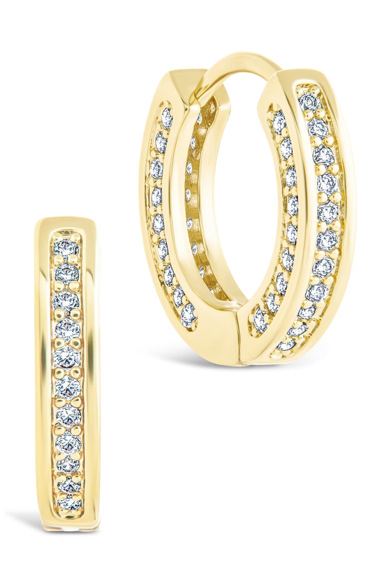 Rachel Cubic Zirconia Micro Hoop Earrings, Main, color, GOLD