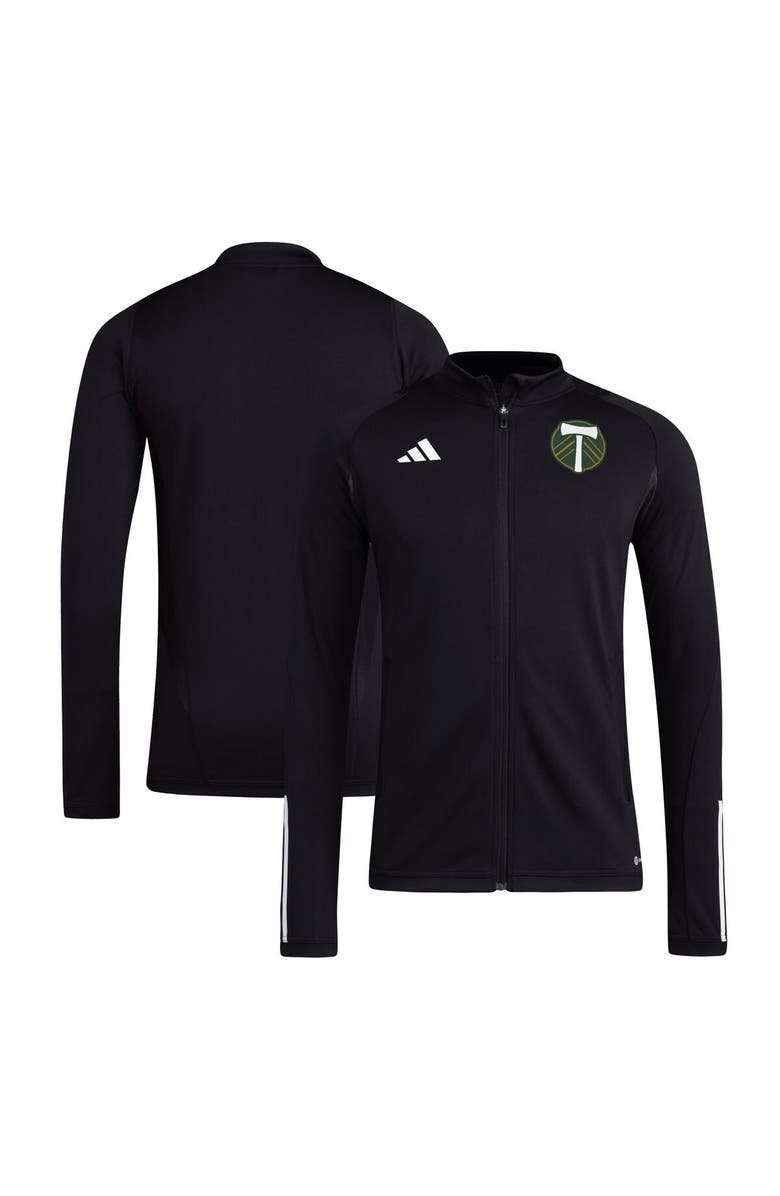 adidas Men's adidas Black Portland Timbers 2023 On-Field AEROREADY Full-Zip Training Top, Alternate, color, 