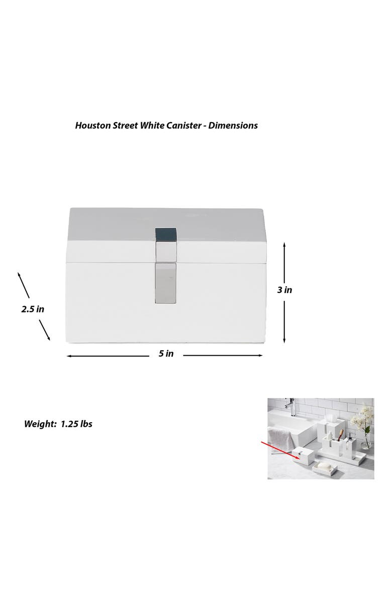 ROSELLI TRADING COMPANY Houston Street Storage Box, Alternate, color, White