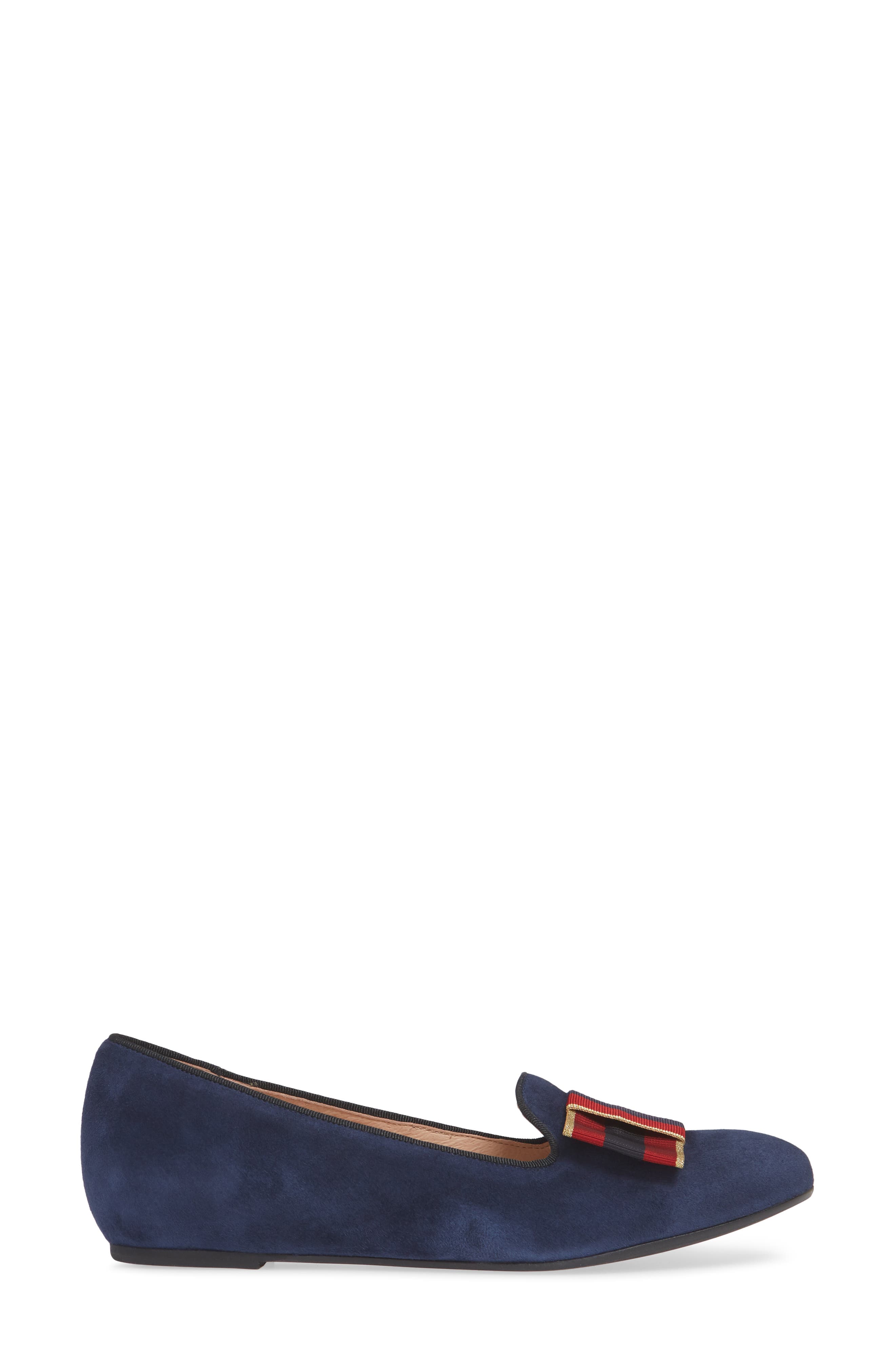 Avery Bow Loafer, Alternate, color, NAVY SUEDE