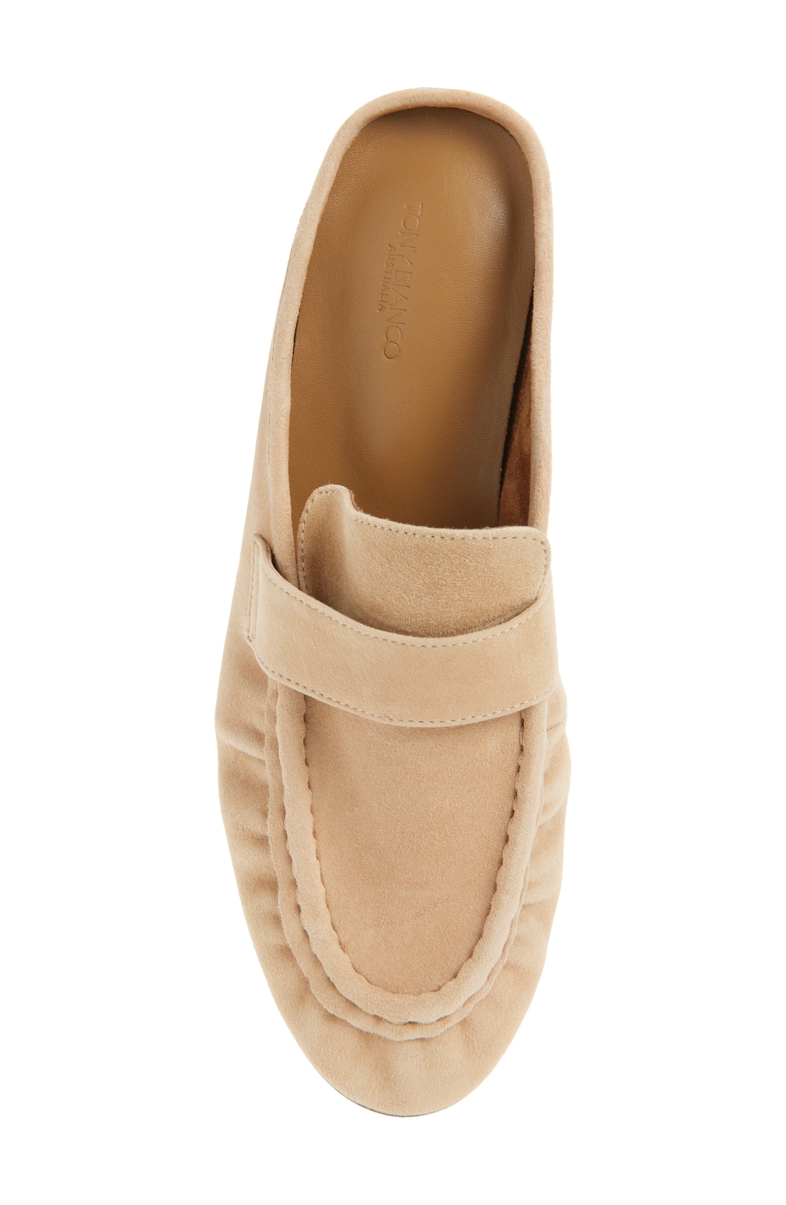 Glacier Loafer Mule, Alternate, color, WHEAT SUEDE
