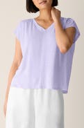 Eileen Fisher V-Neck Organic Linen T-Shirt