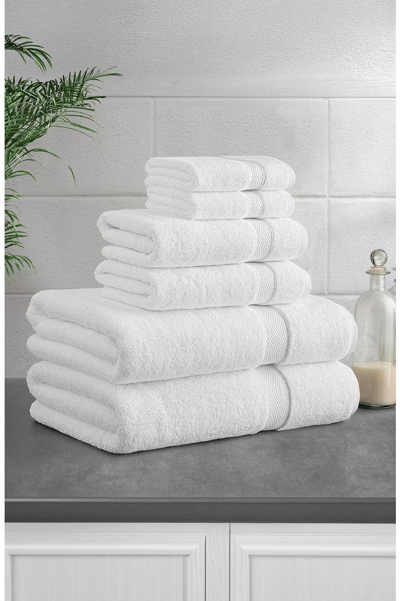 6-Piece Anovia Oversized Towel Set, Alternate, color, WHITE