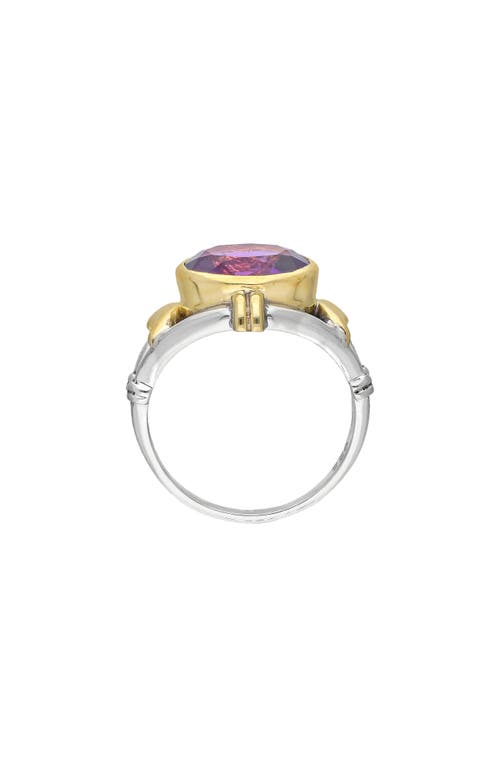 Ys Gems Bezel Set Amethyst Ring In Purple