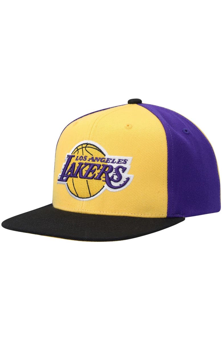 Mitchell & Ness Men's Mitchell & Ness Gold Los Angeles Lakers On The Block Snapback Hat, Alternate, color, 