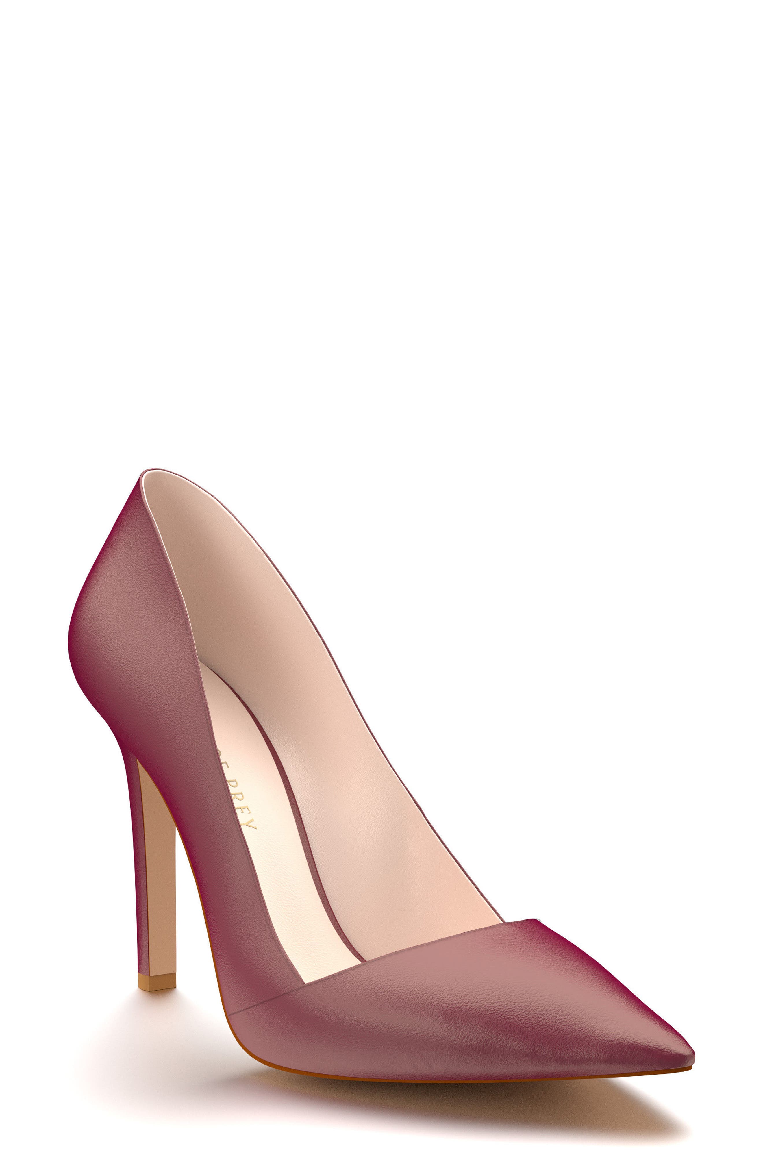 Block Heel Pump, Main, color, BURGUNDY LEATHER