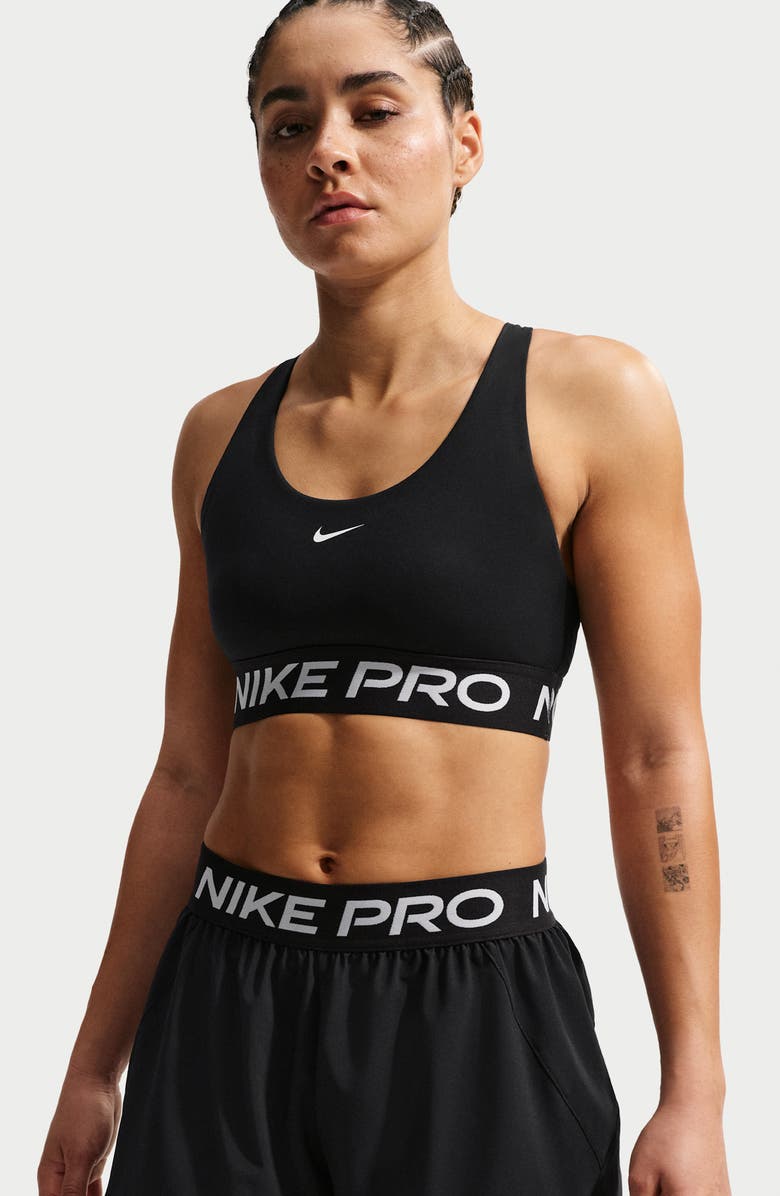 Nike Pro Active Shorts, Alternate, color, Black/ White