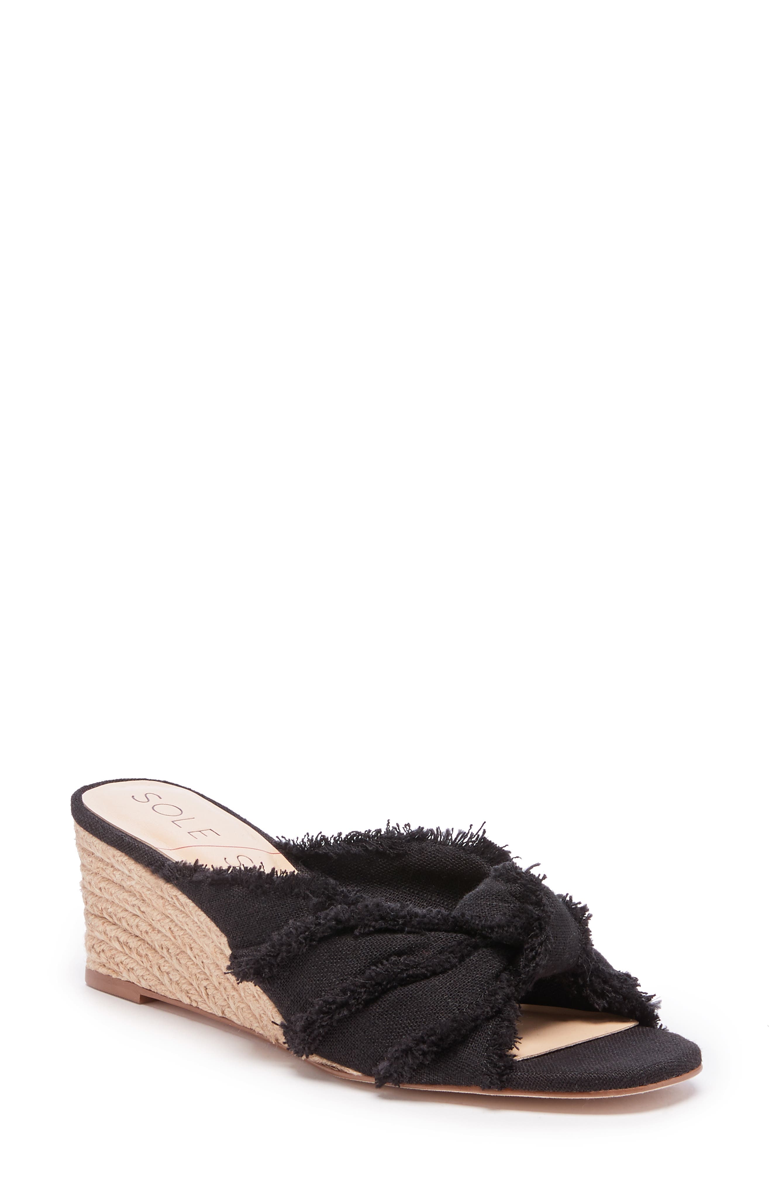 Sole Society Smerah Espdarille Wedge Slide Sandal, Main, color, 