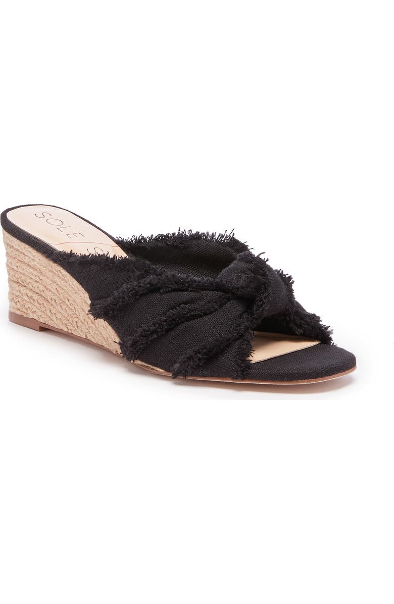 Sole Society Smerah Espdarille Wedge Slide Sandal, Main, color,