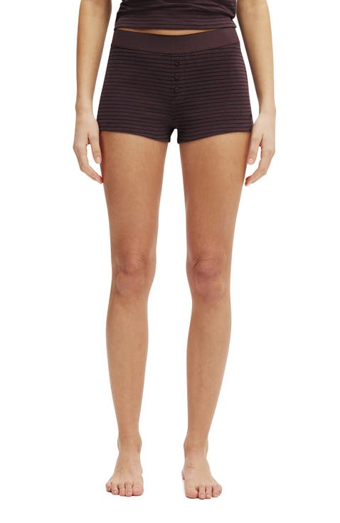 Juemi Heather Knit Shorts キャメル Cloud Chaser Mocha Sweater Knit Shorts FINAL SALE – Pink Lily