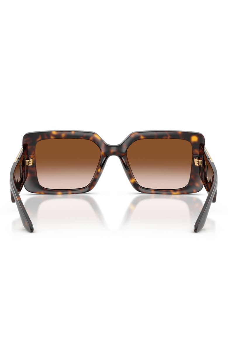Versace 55mm Square Sunglasses, Alternate, color, Havana / Brown Gradient